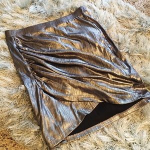 H&M Silver Metallic Mini Skirt